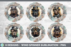 Steampunk Cane Corso Dog Wind Spinner | Sublimation Spinner Product Image 2