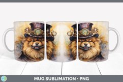 Steampunk Chow Chow Dog Mug Wrap | Sublimation Coffee Cup De Product Image 3