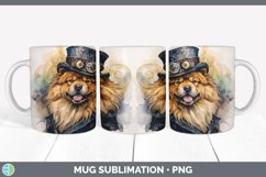 Steampunk Chow Chow Dog Mug Wrap | Sublimation Coffee Cup De Product Image 5