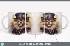 Steampunk Chow Chow Dog Mug Wrap | Sublimation Coffee Cup De Product Image 6