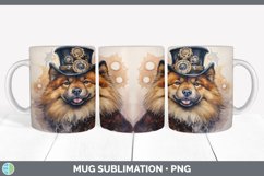 Steampunk Chow Chow Dog Mug Wrap | Sublimation Coffee Cup De Product Image 7