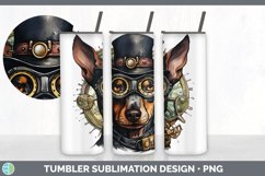 Steampunk Doberman Pinscher Dog Tumbler | Sublimation 20 oz Product Image 5