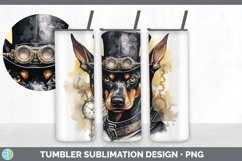 Steampunk Doberman Pinscher Dog Tumbler | Sublimation 20 oz Product Image 6