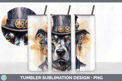 Steampunk Great Dane Dog Tumbler | Sublimation 20 oz Skinny Product Image 2