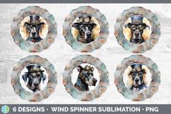 Steampunk Great Dane Dog Wind Spinner | Sublimation Spinner Product Image 2