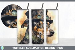 Steampunk Greyhound Dog Tumbler | Sublimation 20 oz Skinny T Product Image 2