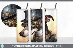 Steampunk Greyhound Dog Tumbler | Sublimation 20 oz Skinny T Product Image 5