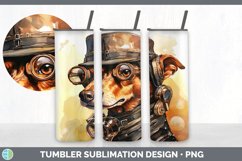 Steampunk Greyhound Dog Tumbler | Sublimation 20 oz Skinny T Product Image 6