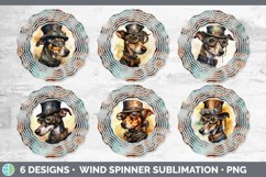 Steampunk Greyhound Dog Wind Spinner | Sublimation Spinner D Product Image 2