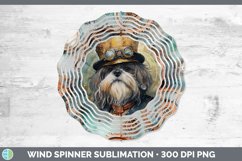 Steampunk Lhasa Apso Dog Wind Spinner | Sublimation Spinner Product Image 1