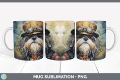 Steampunk Lhasa Apso Dog Mug Wrap | Sublimation Coffee Cup D Product Image 2
