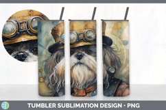 Steampunk Lhasa Apso Dog Tumbler | Sublimation 20 oz Skinny Product Image 2