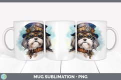 Steampunk Lhasa Apso Dog Mug Wrap | Sublimation Coffee Cup D Product Image 4