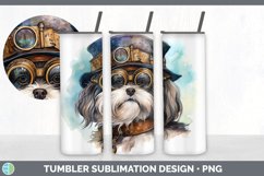 Steampunk Lhasa Apso Dog Tumbler | Sublimation 20 oz Skinny Product Image 4