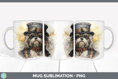 Steampunk Lhasa Apso Dog Mug Wrap | Sublimation Coffee Cup D Product Image 5