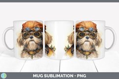 Steampunk Lhasa Apso Dog Mug Wrap | Sublimation Coffee Cup D Product Image 6