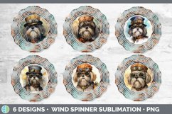 Steampunk Lhasa Apso Dog Wind Spinner | Sublimation Spinner Product Image 2