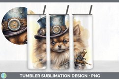 Steampunk Pomeranian Dog Tumbler | Sublimation 20 oz Skinny Product Image 4