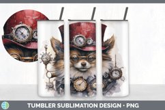 Steampunk Pomeranian Dog Tumbler | Sublimation 20 oz Skinny Product Image 6