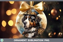 Steampunk Dog Saint Bernard Ornament Sublimation Bauble Desi Product Image 1