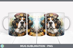 Steampunk Saint Bernard Dog Mug Wrap | Sublimation Coffee Cu Product Image 4