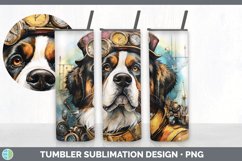 Steampunk Saint Bernard Dog Tumbler | Sublimation 20 oz Skin Product Image 2