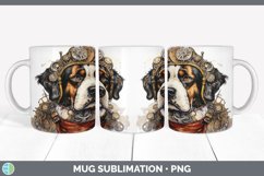 Steampunk Saint Bernard Dog Mug Wrap | Sublimation Coffee Cu Product Image 5