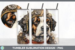Steampunk Saint Bernard Dog Tumbler | Sublimation 20 oz Skin Product Image 3