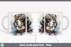 Steampunk Saint Bernard Dog Mug Wrap | Sublimation Coffee Cu Product Image 6