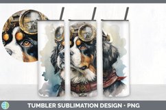 Steampunk Saint Bernard Dog Tumbler | Sublimation 20 oz Skin Product Image 4