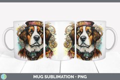 Steampunk Saint Bernard Dog Mug Wrap | Sublimation Coffee Cu Product Image 7