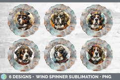 Steampunk Saint Bernard Dog Wind Spinner | Sublimation Spinn Product Image 2