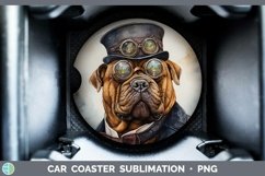 Steampunk Dog Shar Pei Car Coaster Sublimation Coaster Desig Product Image 1