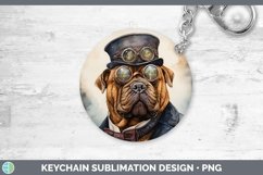 Steampunk Dog Shar Pei Keychain Sublimation Keyring Designs Product Image 1