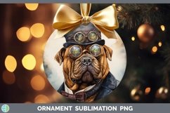 Steampunk Dog Shar Pei Ornament Sublimation Bauble Designs Product Image 1