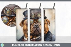 Steampunk Shar Pei Dog Tumbler | Sublimation 20 oz Skinny Tu Product Image 2