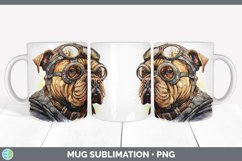 Steampunk Shar Pei Dog Mug Wrap | Sublimation Coffee Cup Des Product Image 3