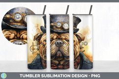 Steampunk Shar Pei Dog Tumbler | Sublimation 20 oz Skinny Tu Product Image 5