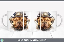 Steampunk Shar Pei Dog Mug Wrap | Sublimation Coffee Cup Des Product Image 6
