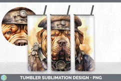 Steampunk Shar Pei Dog Tumbler | Sublimation 20 oz Skinny Tu Product Image 7
