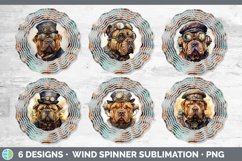 Steampunk Shar Pei Dog Wind Spinner | Sublimation Spinner De Product Image 2