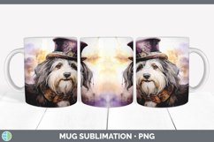 Steampunk Sheepdog Dog Mug Wrap | Sublimation Coffee Cup Des Product Image 6