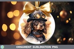 Steampunk Dog Cocker Spaniel Ornament Sublimation Bauble Des Product Image 1