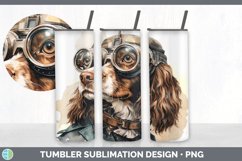 Steampunk Spaniel Dog Tumbler | Sublimation 20 oz Skinny Tu Product Image 5