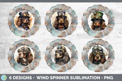 Steampunk Spaniel Dog Wind Spinner | Sublimation Spinner De Product Image 2