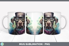 GorgeousWatercolor Weimaraner Mug Wrap design.