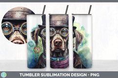 Steampunk Weimaraner Dog Tumbler | Sublimation 20 oz Skinny Product Image 2