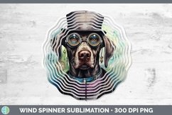 Steampunk Dog Weimaraner Wind Spinner Sublimation Spinner De Product Image 1