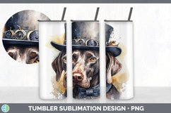 Steampunk Weimaraner Dog Tumbler | Sublimation 20 oz Skinny Product Image 4