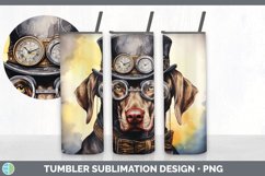 Steampunk Weimaraner Dog Tumbler | Sublimation 20 oz Skinny Product Image 5
